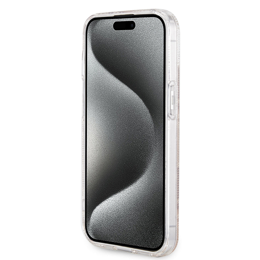 Funda MagSafe para Apple iPhone 15, Guess, IML Gcube, Marrón