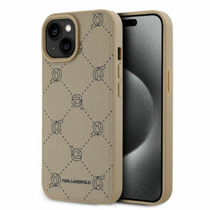 Funda MagSafe para Apple iPhone 15, Karl Lagerfeld, Karl's Head, Beige