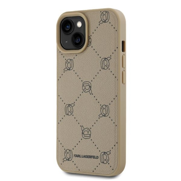Funda MagSafe para Apple iPhone 15, Karl Lagerfeld, Karl's Head, Beige