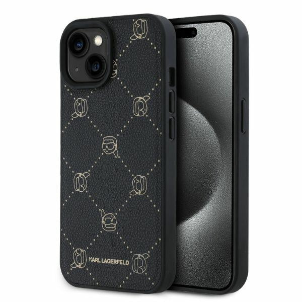 Funda MagSafe para Apple iPhone 15, Karl Lagerfeld, Karl's Head, Negra
