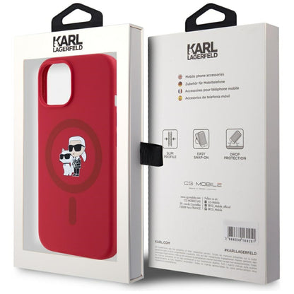 Funda MagSafe para Apple iPhone 15, Karl Lagerfeld, Silicona Karl & Choupette, Rosie
