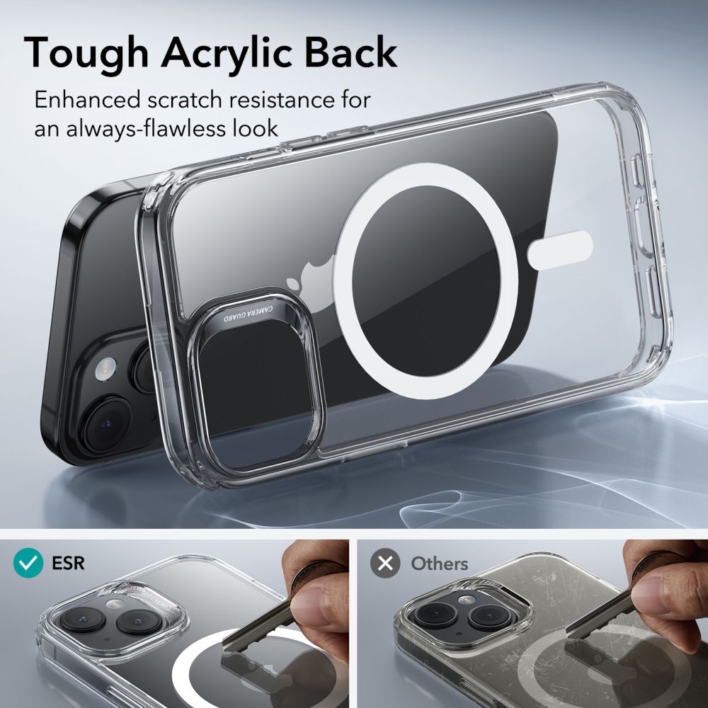 Funda MagSafe para Apple iPhone 15 Plus, ESR, Classic Hybrid, Transparente