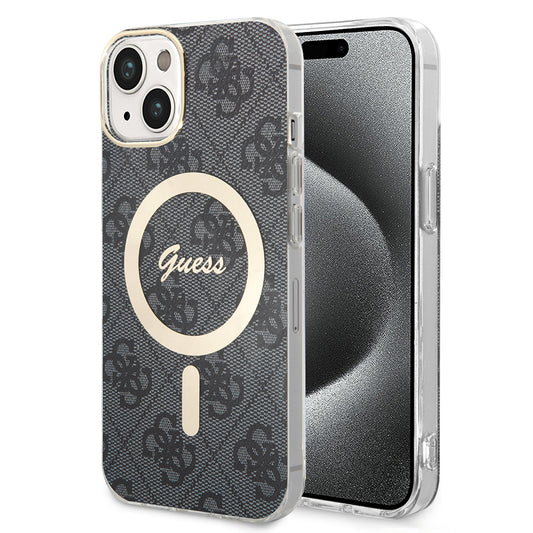 Funda MagSafe para Apple iPhone 15 Plus, Guess, IML 4G, Negra
