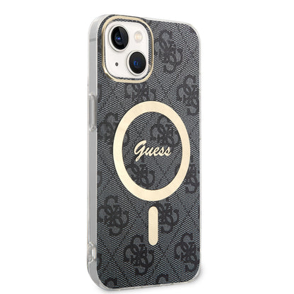 Funda MagSafe para Apple iPhone 15 Plus, Guess, IML 4G, Negra