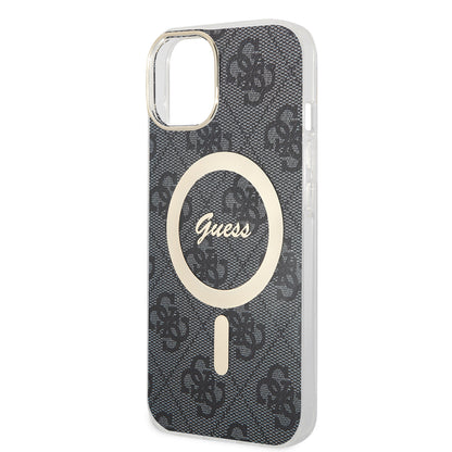 Funda MagSafe para Apple iPhone 15 Plus, Guess, IML 4G, Negra