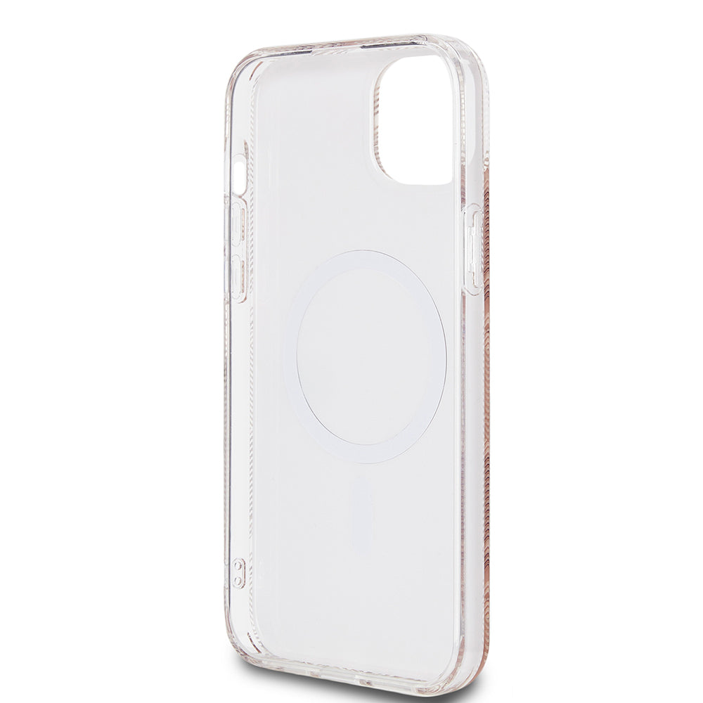 Funda MagSafe para Apple iPhone 15 Plus, Guess, IML Gcube, Marrón