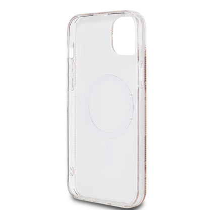 Funda MagSafe para Apple iPhone 15 Plus, Guess, IML Gcube, Marrón