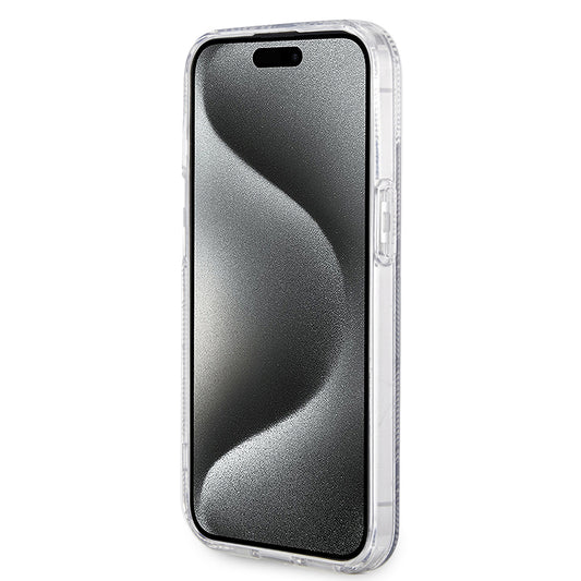 Funda MagSafe para Apple iPhone 15 Plus, Guess, IML Gcube, Negra