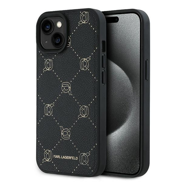 Funda MagSafe para Apple iPhone 15 Plus, Karl Lagerfeld, Karl's Head, Negra