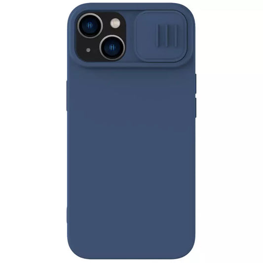 Funda MagSafe para Apple iPhone 15 Plus, Nillkin, CamShield Silky, Azul