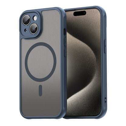 Funda MagSafe para Apple iPhone 15 Plus, Techsuit, HaloFrost II, Azul Marino