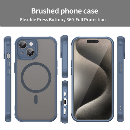 Funda MagSafe para Apple iPhone 15 Plus, Techsuit, HaloFrost II, Azul Marino