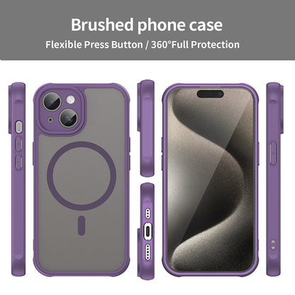 Funda MagSafe para Apple iPhone 15 Plus, Techsuit, HaloFrost II, Morado
