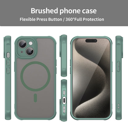 Funda MagSafe para Apple iPhone 15 Plus, Techsuit, HaloFrost II, Verde