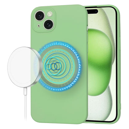 Funda MagSafe para Apple iPhone 15 Plus, Techsuit, SoftFlex, Verde Claro