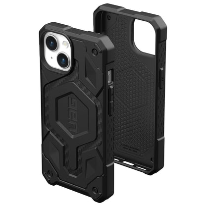 Funda MagSafe para Apple iPhone 15 Plus, Urban Armor Gear, Monarch Pro Carbon, Negra