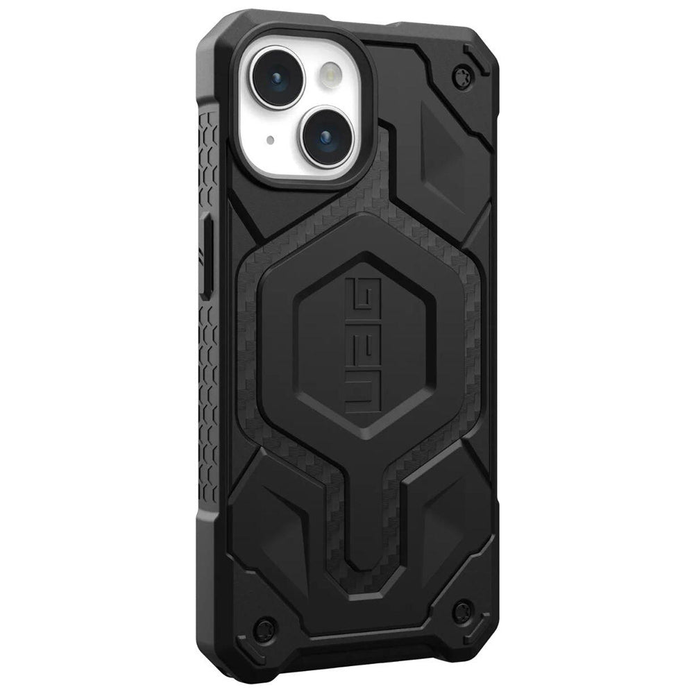 Funda MagSafe para Apple iPhone 15 Plus, Urban Armor Gear, Monarch Pro Carbon, Negra