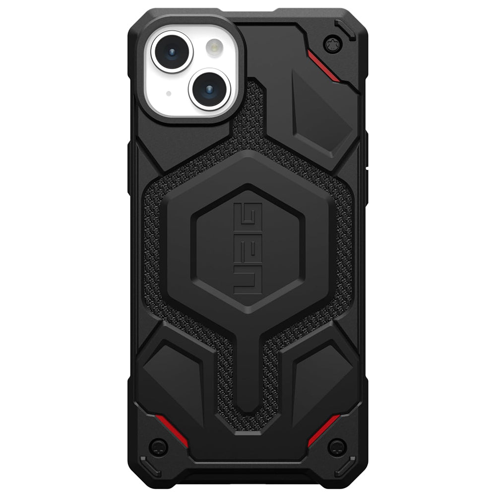 Funda MagSafe para Apple iPhone 15 Plus, Urban Armor Gear, Monarch Pro Kevlar, Negra