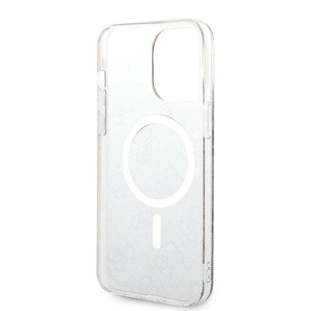 Funda MagSafe para Apple iPhone 15 Pro, Guess, 4G IML, Marrón GUHMP15LH4STW