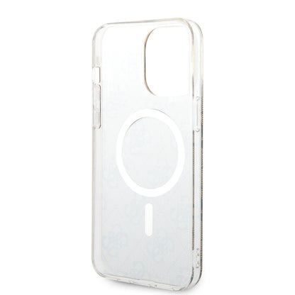 Funda MagSafe para Apple iPhone 15 Pro, Guess, 4G IML, Marrón GUHMP15LH4STW