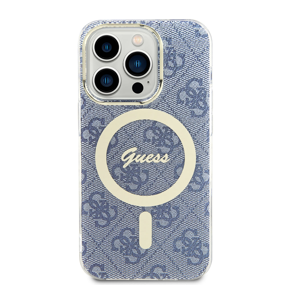Funda MagSafe para Apple iPhone 15 Pro, Guess, IML 4G, Azul