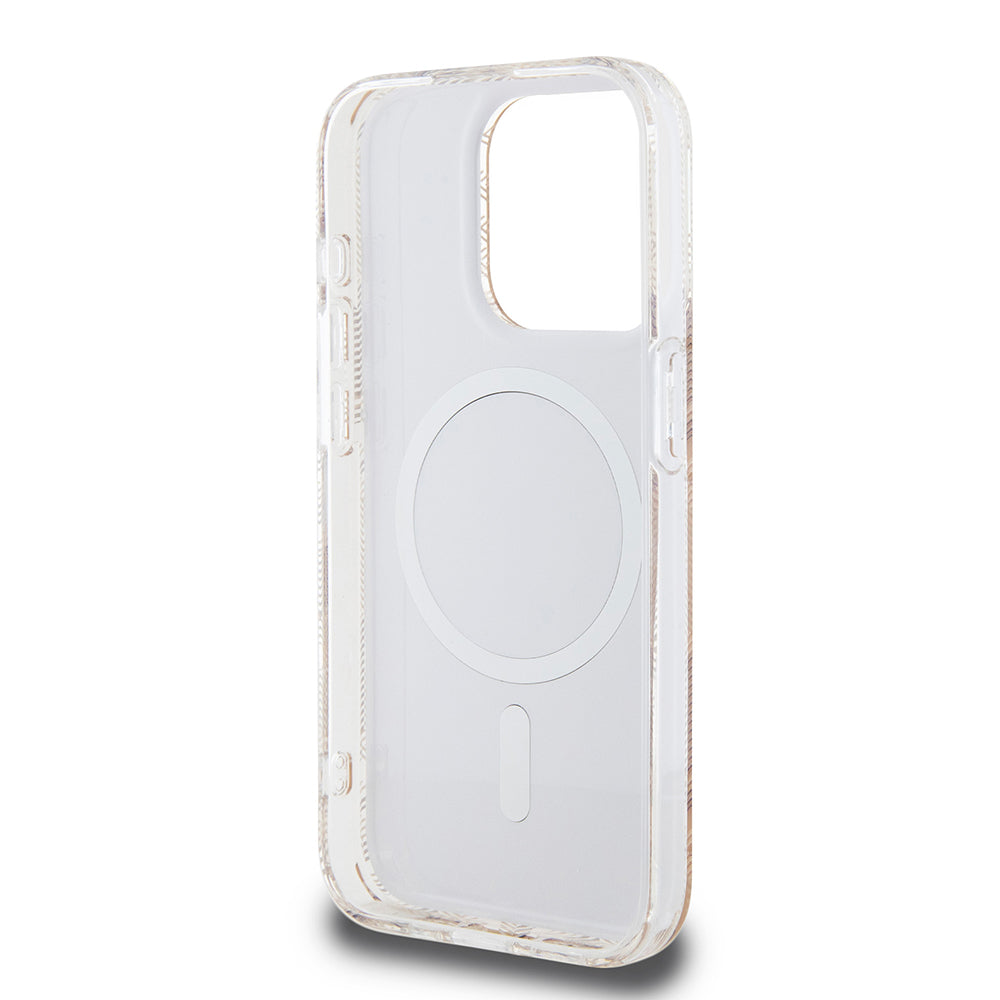 Funda MagSafe para Apple iPhone 15 Pro, Guess, IML Gcube, Marrón