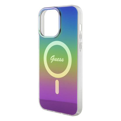 Funda MagSafe para Apple iPhone 15 Pro, Guess, IML Iridescente, Multicolor