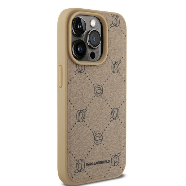 Funda MagSafe para Apple iPhone 15 Pro, Karl Lagerfeld, Karl's Head, Beige