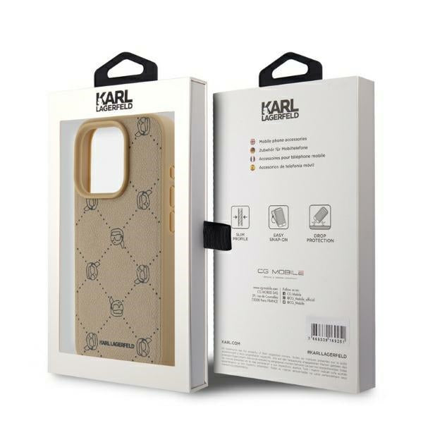 Funda MagSafe para Apple iPhone 15 Pro, Karl Lagerfeld, Karl's Head, Beige