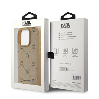 Funda MagSafe para Apple iPhone 15 Pro, Karl Lagerfeld, Karl's Head, Beige