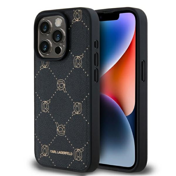 Funda MagSafe para Apple iPhone 15 Pro, Karl Lagerfeld, Karl's Head, Negra