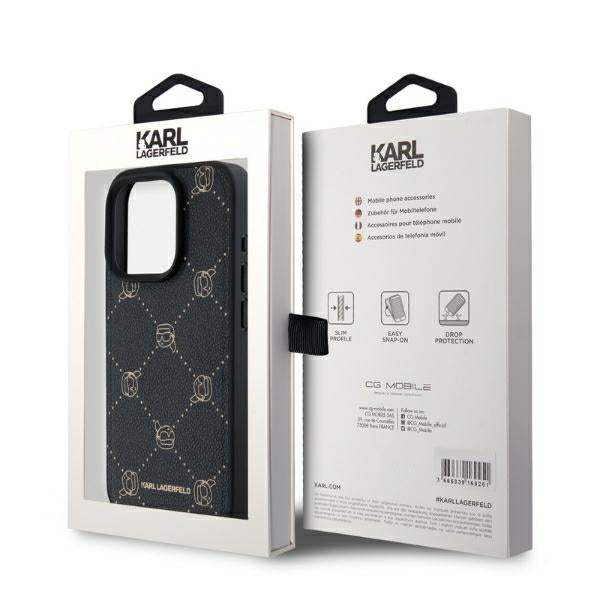 Funda MagSafe para Apple iPhone 15 Pro, Karl Lagerfeld, Karl's Head, Negra