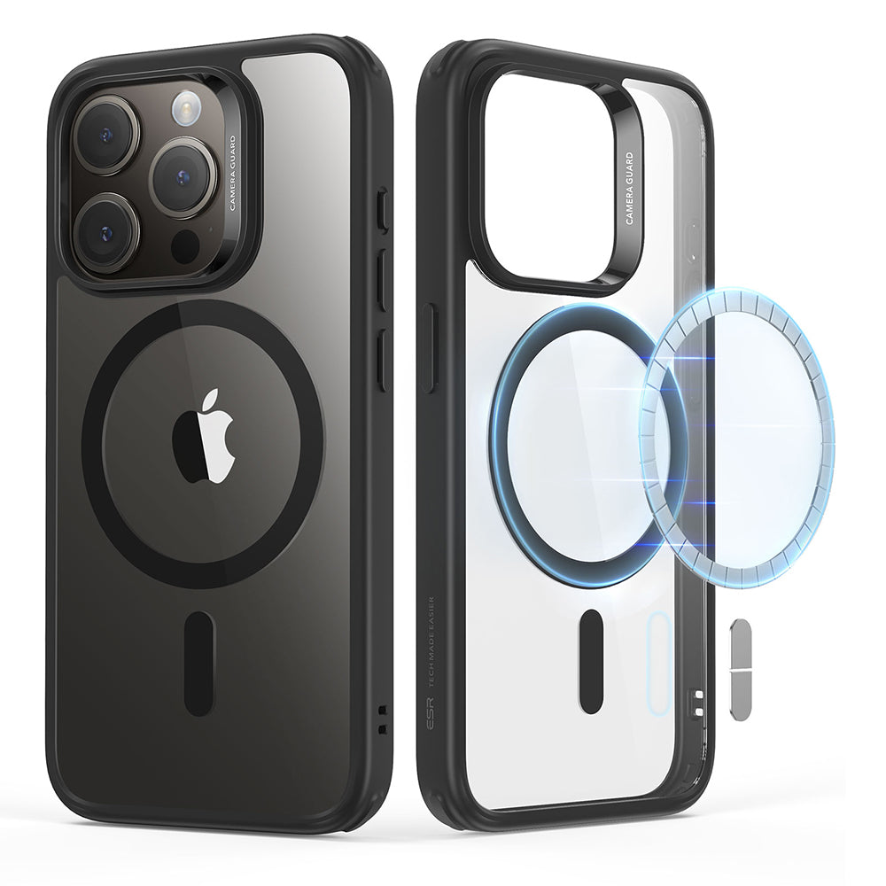 Funda MagSafe para Apple iPhone 15 Pro Max, ESR, Classic Hybrid, Azul Marino Transparente