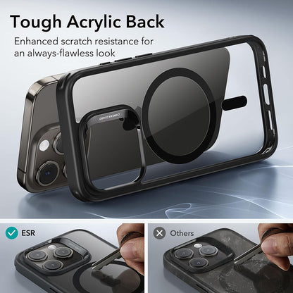 Funda MagSafe para Apple iPhone 15 Pro Max, ESR, Classic Hybrid, Negra Transparente