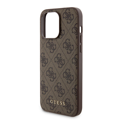 Funda MagSafe para Apple iPhone 15 Pro Max, Guess, Powerbank 4G Metal Logo, Marrón