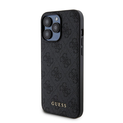 Funda MagSafe para Apple iPhone 15 Pro Max, Guess, Powerbank 4G Metal Logo, Negra