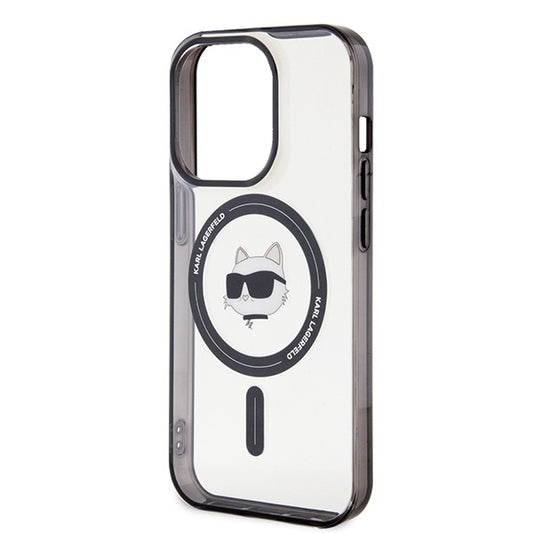 Funda MagSafe para Apple iPhone 15 Pro Max, Karl Lagerfeld, IML Choupette's Head, Transparente