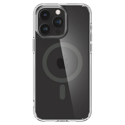 Funda MagSafe para Apple iPhone 15 Pro Max, Spigen, Ultra Hybrid Carbon, Transparente