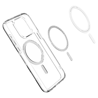 Funda MagSafe para Apple iPhone 15 Pro Max, Spigen, Ultra Hybrid Carbon, Transparente