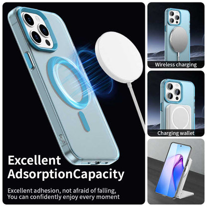 Funda MagSafe para Apple iPhone 15 Pro Max, Techsuit, CandyCase, Azul