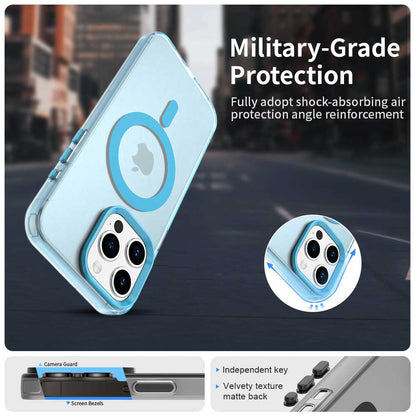 Funda MagSafe para Apple iPhone 15 Pro Max, Techsuit, CandyCase, Azul