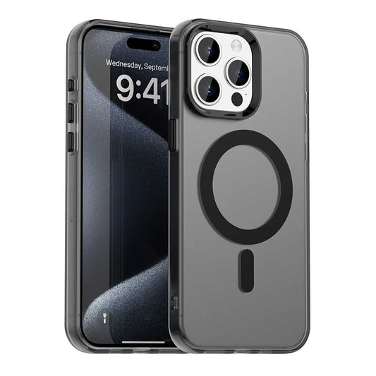 Funda MagSafe para Apple iPhone 15 Pro Max, Techsuit, CandyCase, Negra