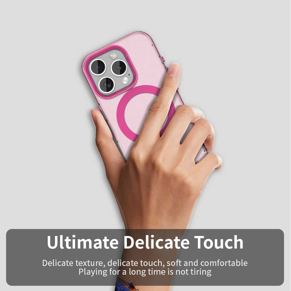 Funda MagSafe para Apple iPhone 15 Pro Max, Techsuit, CandyCase, Rosa