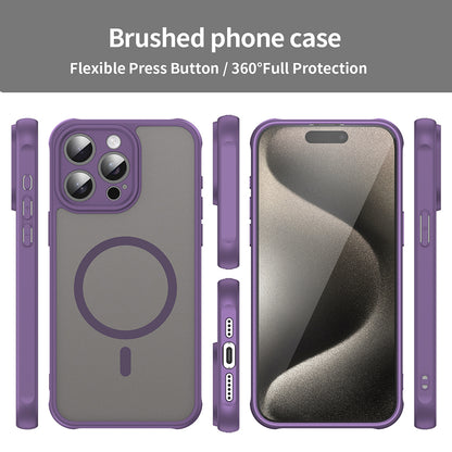 Funda MagSafe para Apple iPhone 15 Pro Max, Techsuit, HaloFrost II, Morado