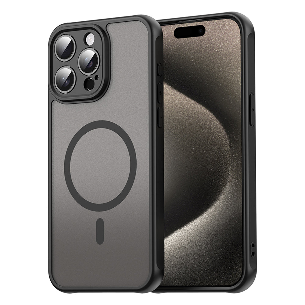 Funda MagSafe para Apple iPhone 15 Pro Max, Techsuit, HaloFrost II, Negra