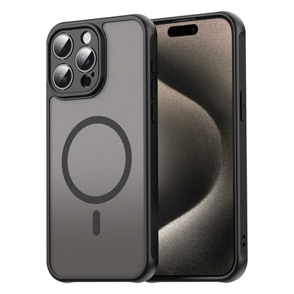 Funda MagSafe para Apple iPhone 15 Pro Max, Techsuit, HaloFrost II, Negra
