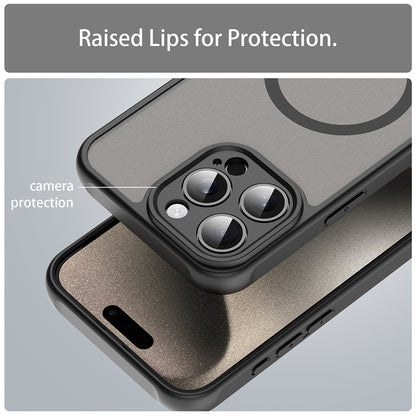 Funda MagSafe para Apple iPhone 15 Pro Max, Techsuit, HaloFrost II, Negra