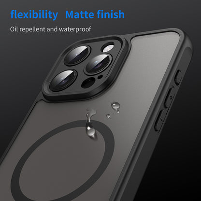 Funda MagSafe para Apple iPhone 15 Pro Max, Techsuit, HaloFrost II, Negra