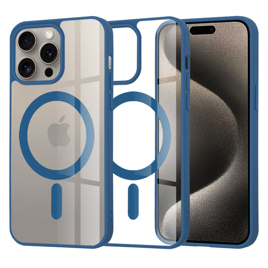 Funda MagSafe para Apple iPhone 15 Pro Max, Techsuit, Pro, Azul