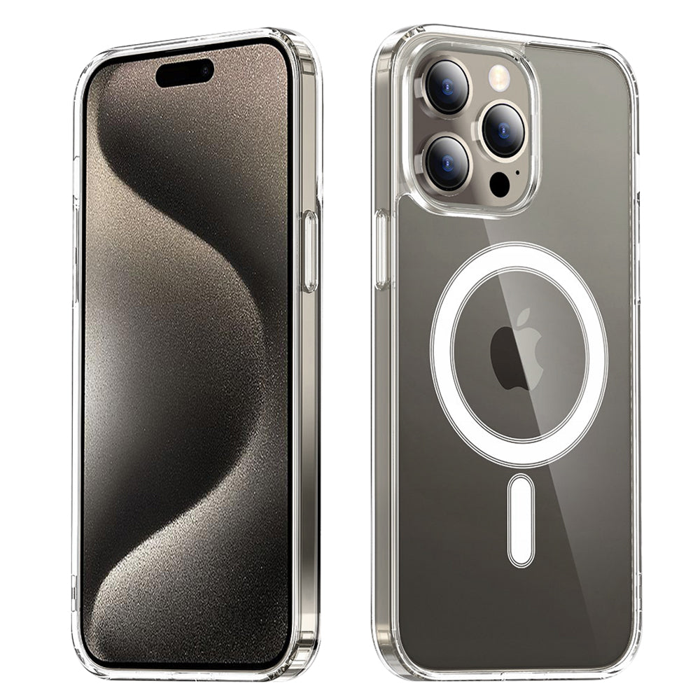 Funda MagSafe para Apple iPhone 15 Pro Max, Techsuit, Pro, Transparente